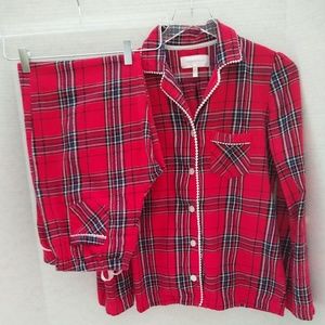 Victoria's Secret Red Plaid 2 Piece Pajamas - XS
